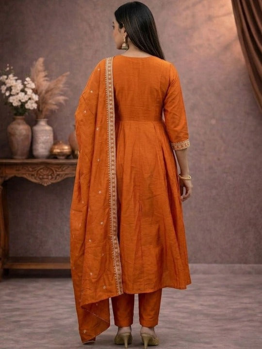 CP Vichitra Embroidered Anarkali Set ✨