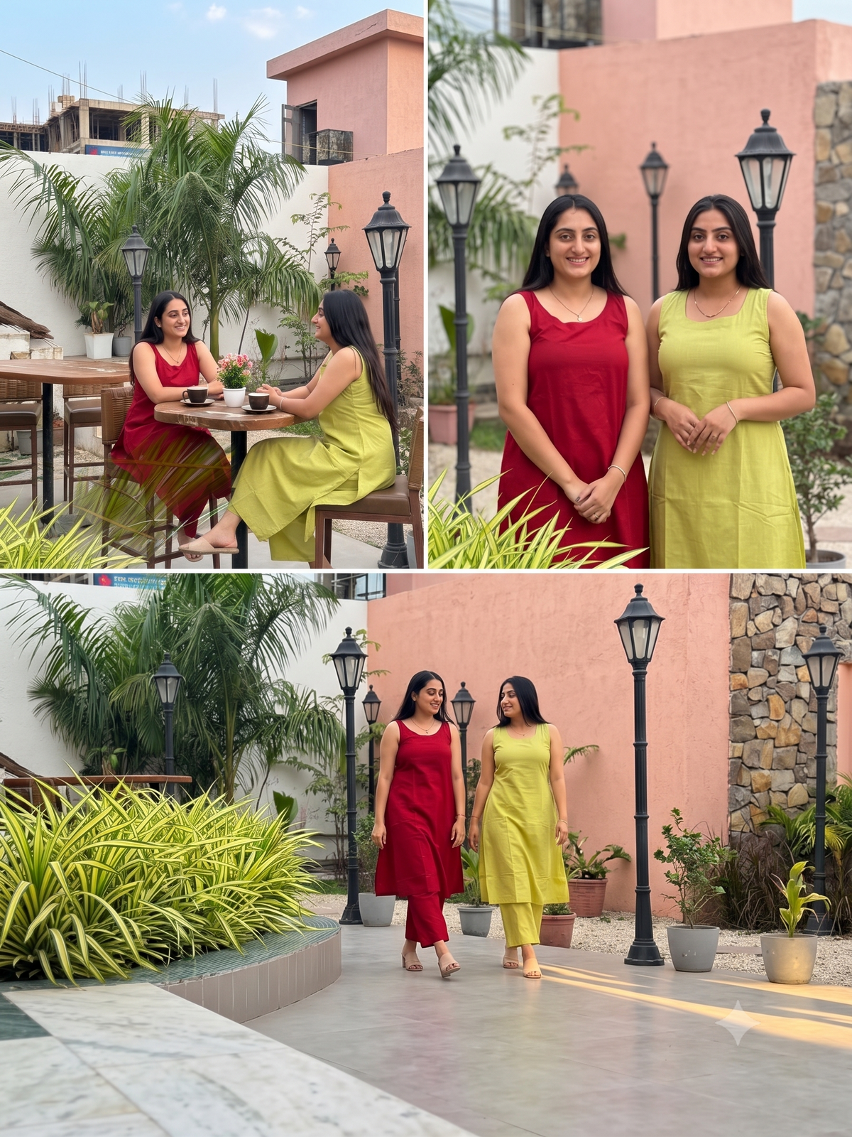 Women's Sleeveless A-Line Maroon Kurta with Wide-Leg Pants BY THEMACHINGCLUB