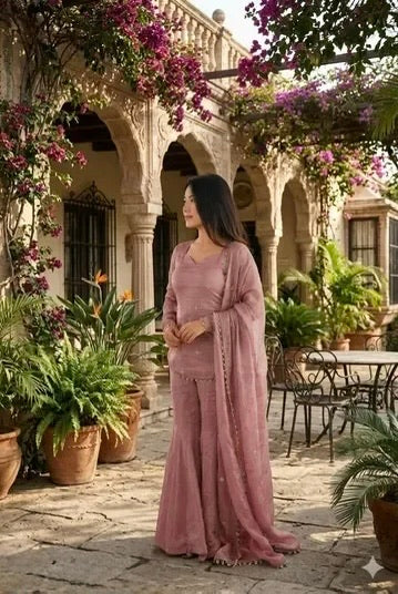 Fandy Silk Bitswork Palazzo Set