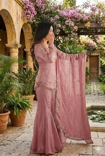Fandy Silk Bitswork Palazzo Set