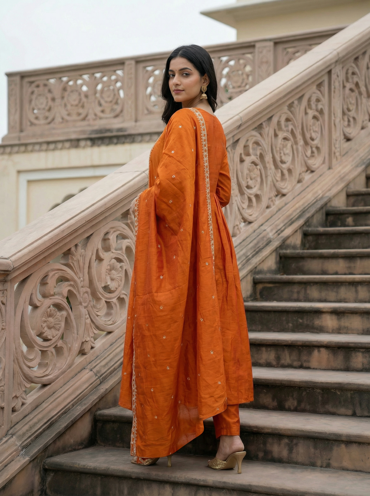 CP Vichitra Embroidered Anarkali Set ✨