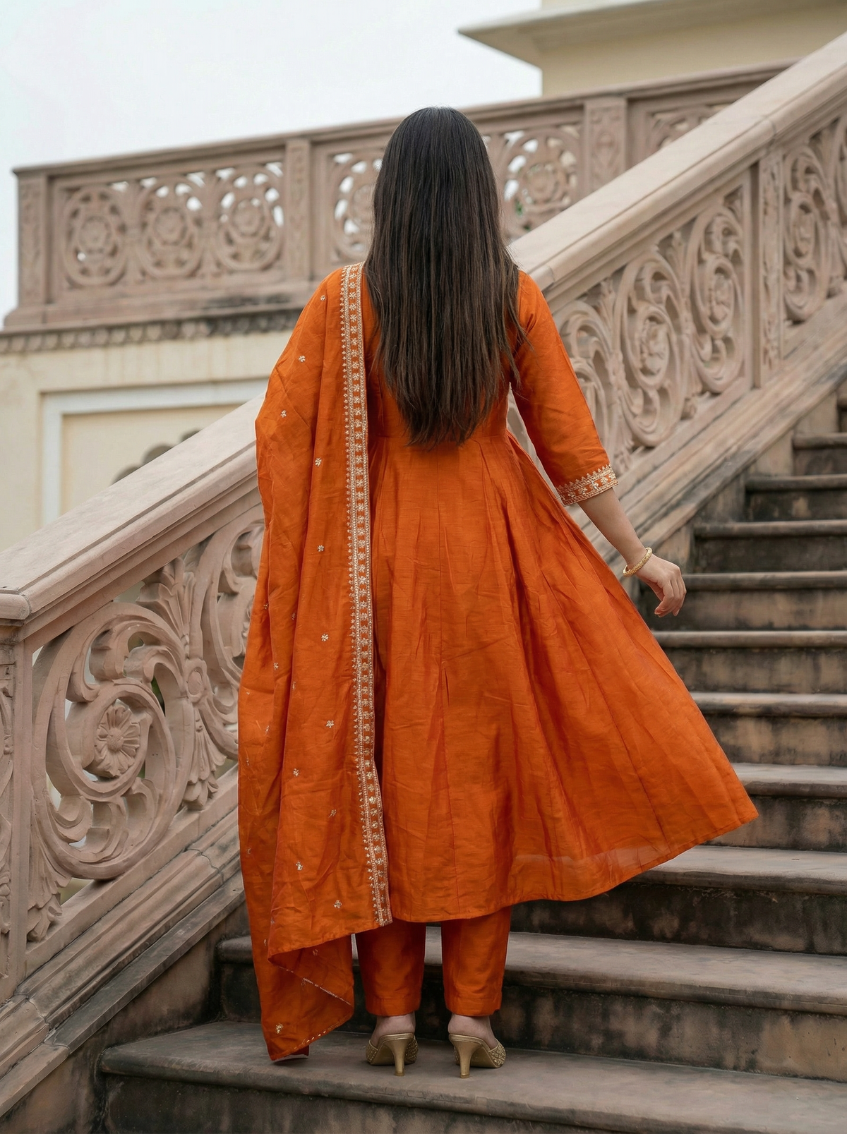 CP Vichitra Embroidered Anarkali Set ✨