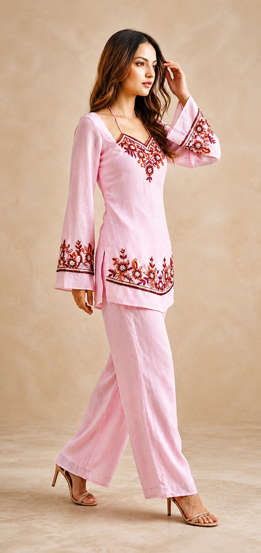 Embroidered Georgette Co-Ord Set ✨