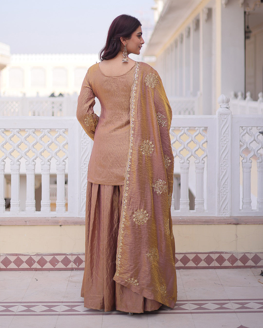 CP Vichitra Embroidered Suit Set ✨